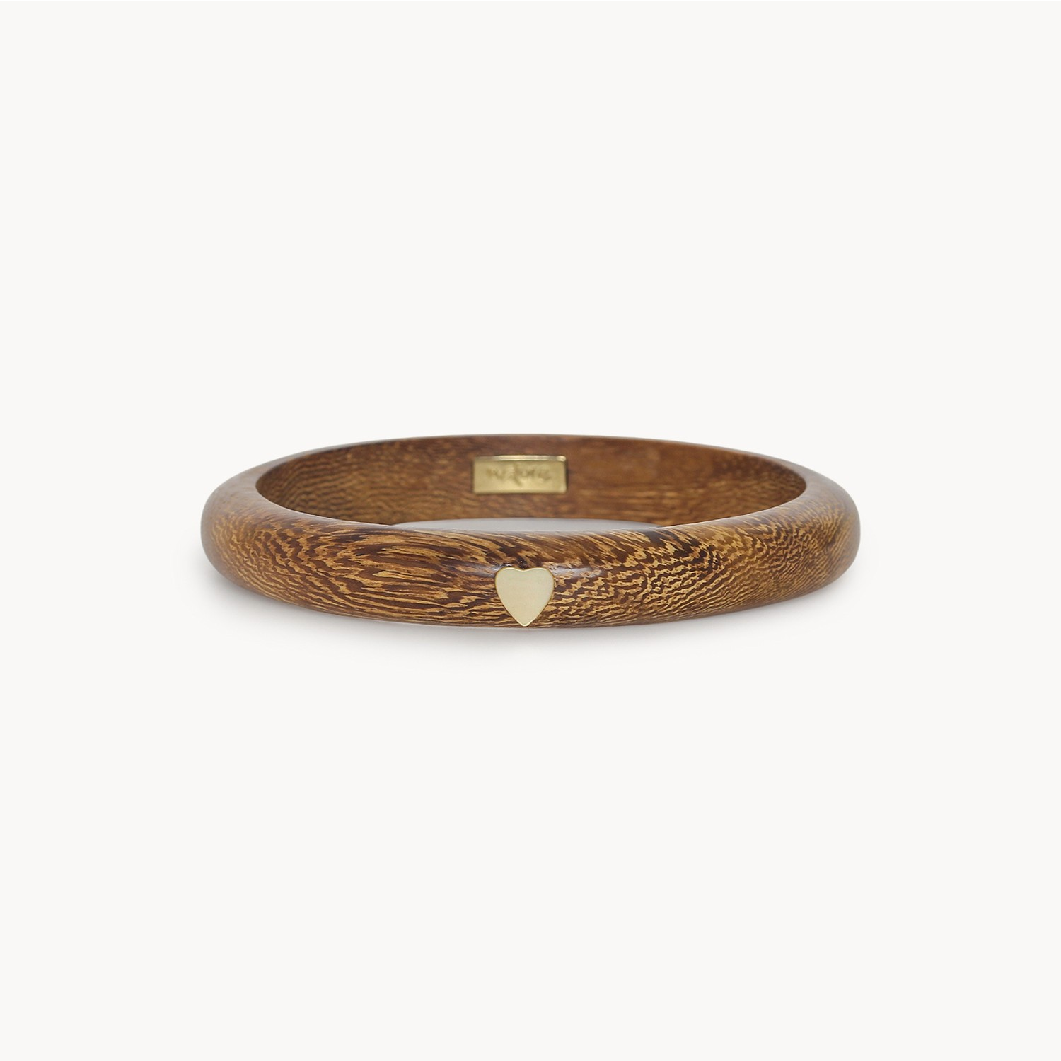 Bracelet Wild Heart rigide petit coeur nacre dorée 13--44655 Nature Bijoux