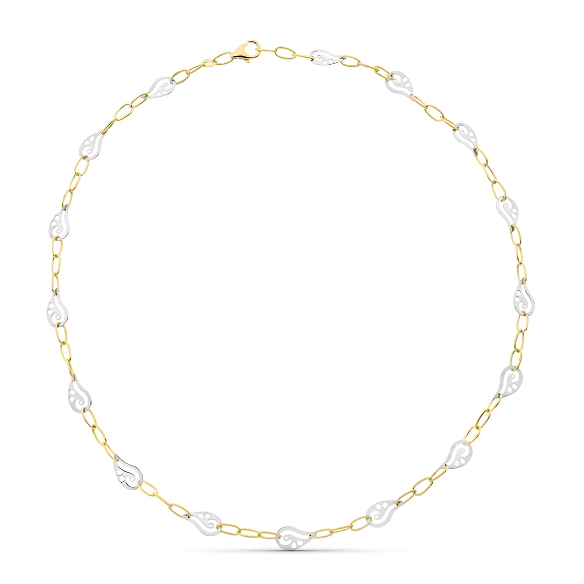 Collier en Or Bicolore 18K 45CM
