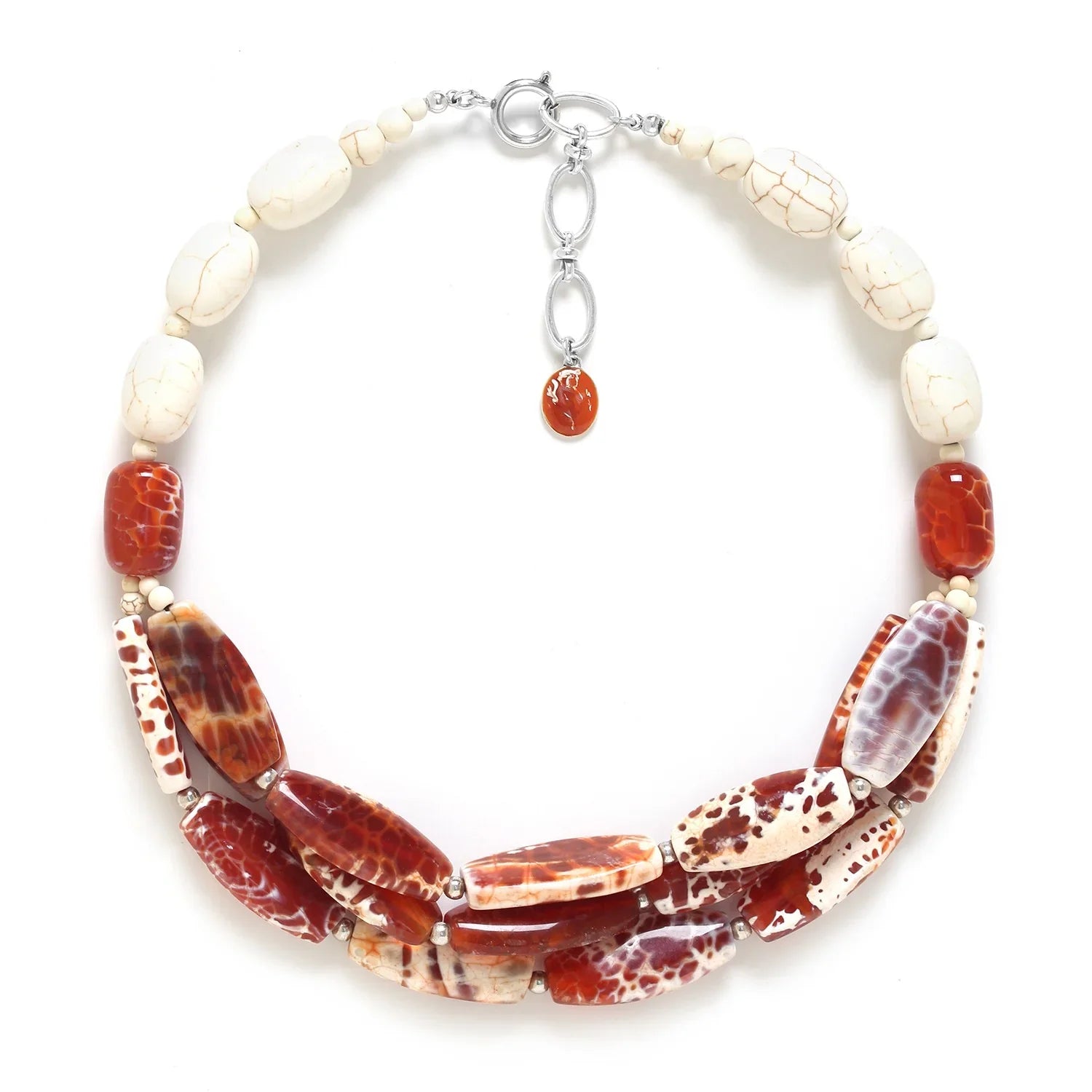 テラコッタ - ロウ ネックレス - Nature Bijoux