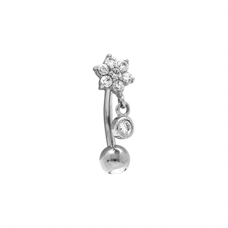 Blomsterpiercing – Silverstål | Azulin