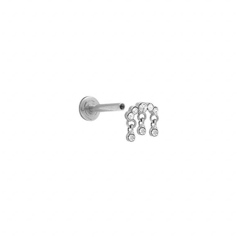 Zirkonoxid-Piercing – Silberstahl | Azuline Ansicht 2