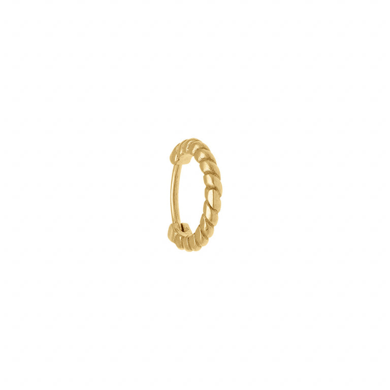 Gedraaide Ringpiercing – Gouden Staal | Azulin