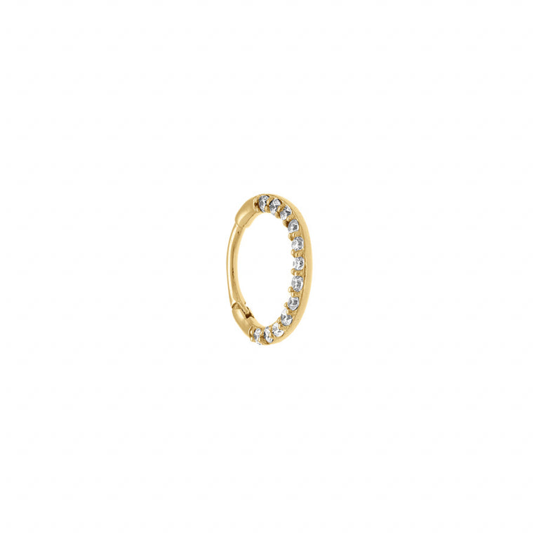 Piercing anneau oxydes blancs en acier pour oreille