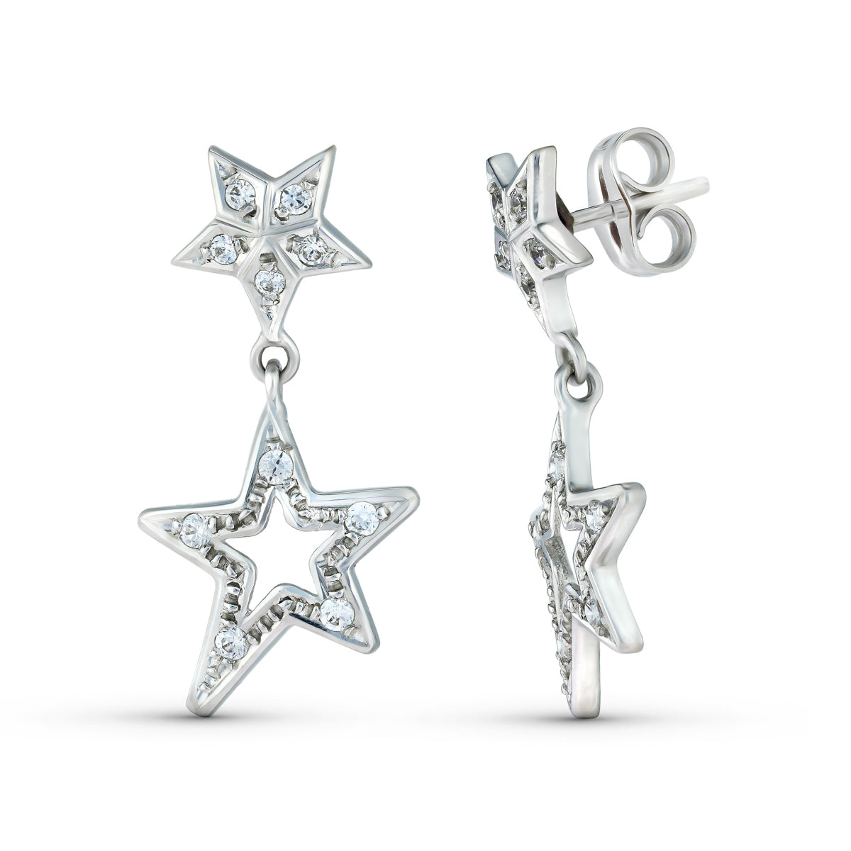 18K Star Øredobber 24 X 13 mm