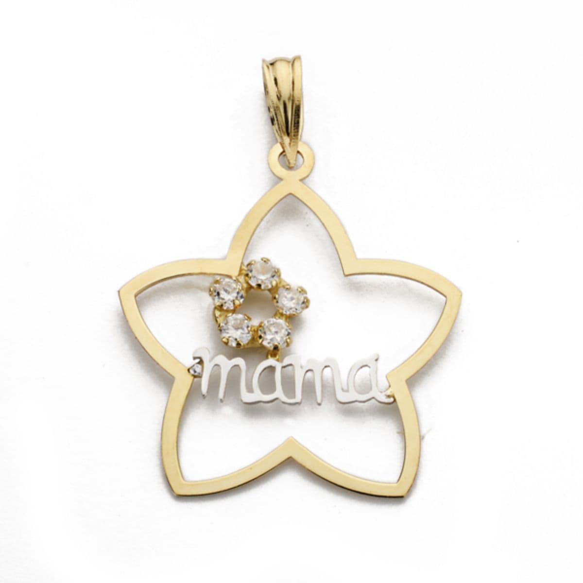 18K Pendentif Maman en Or 16X17 mm