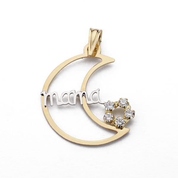 18K guld Mom vedhæng 21X21MM