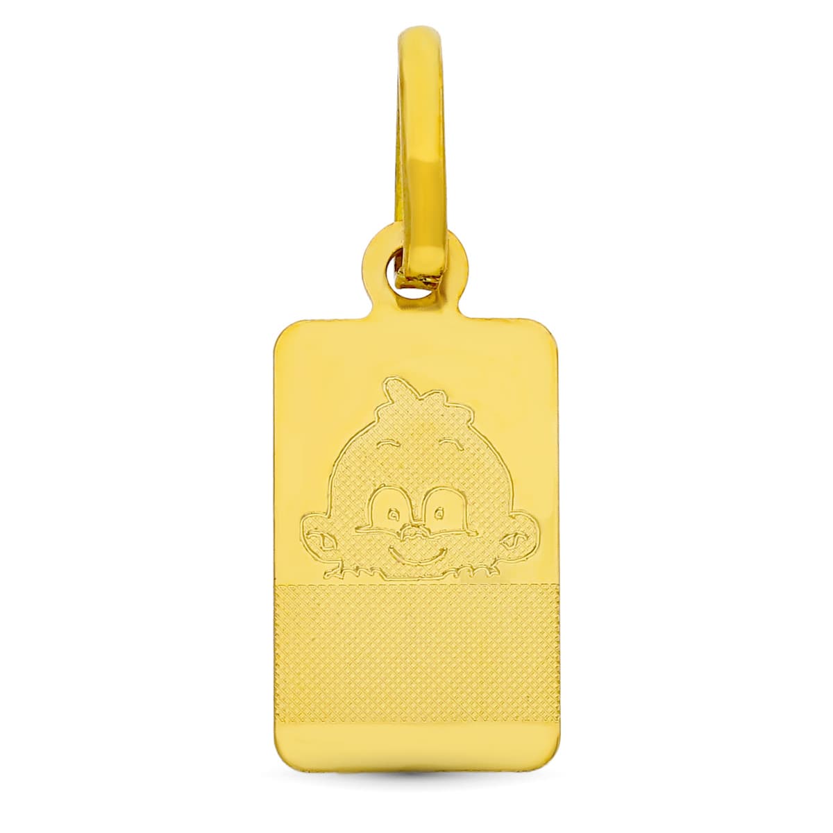 Plaque Or Jaune Bébé 18K 16X8 mm