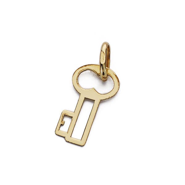 18K Gulguld Nøglevedhæng 27X7 mm