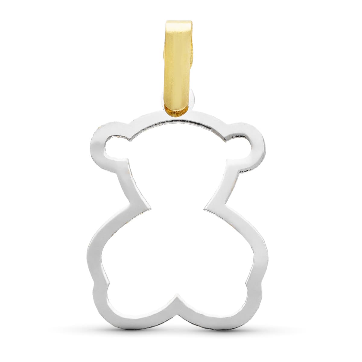 18K Two-Tone Gold Bear Pendant