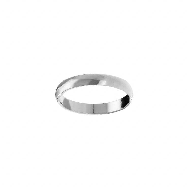 Vigselring 1/2 armring 3mm i polerat stål