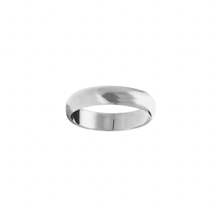 5 mm halv armring vielsesring i poleret stål