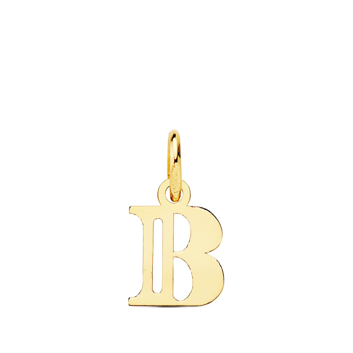 Pendentif Or Jaune 18K Initial "b" 11X9 mm