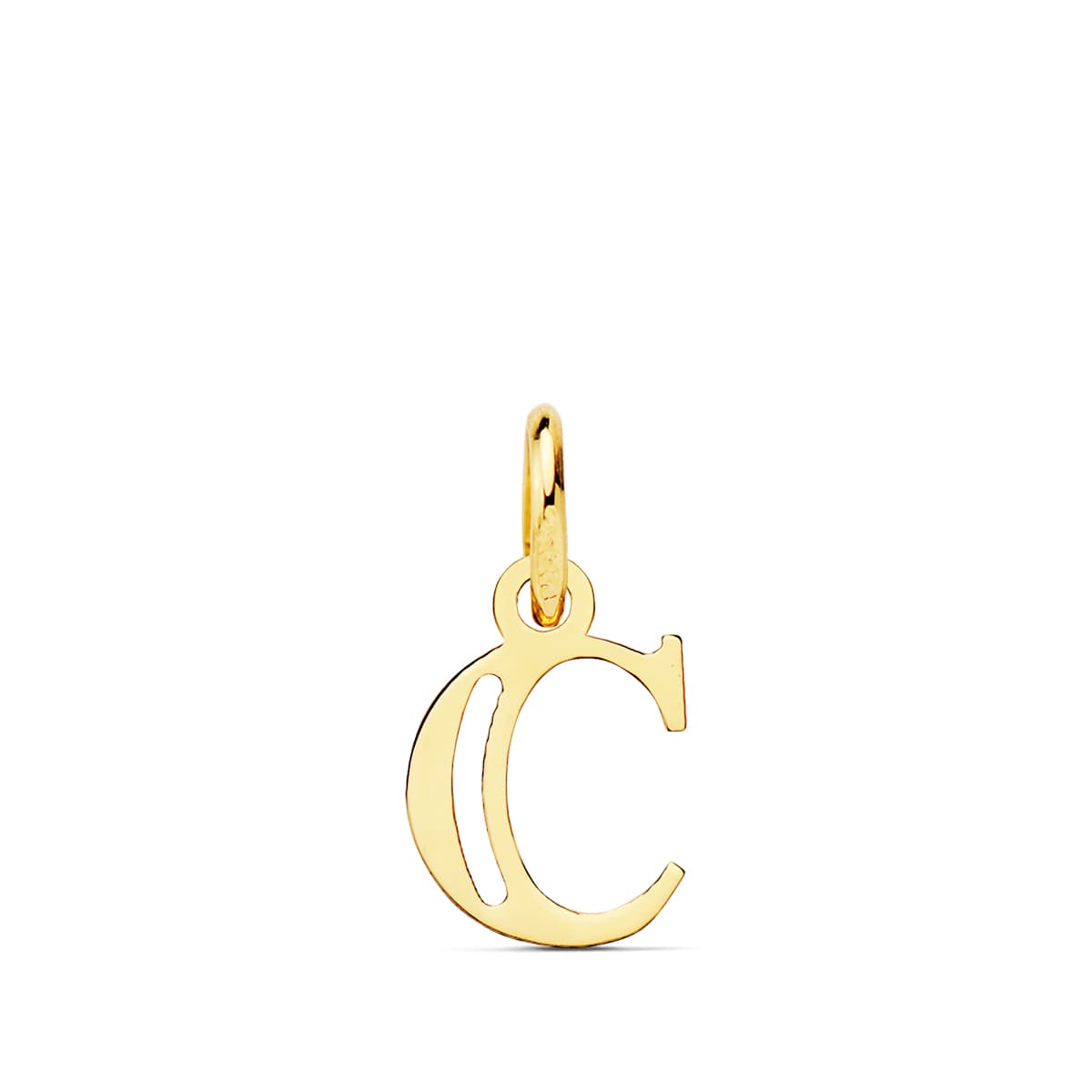 Pendentif Or Jaune 18K Initial "c" 11X9 mm