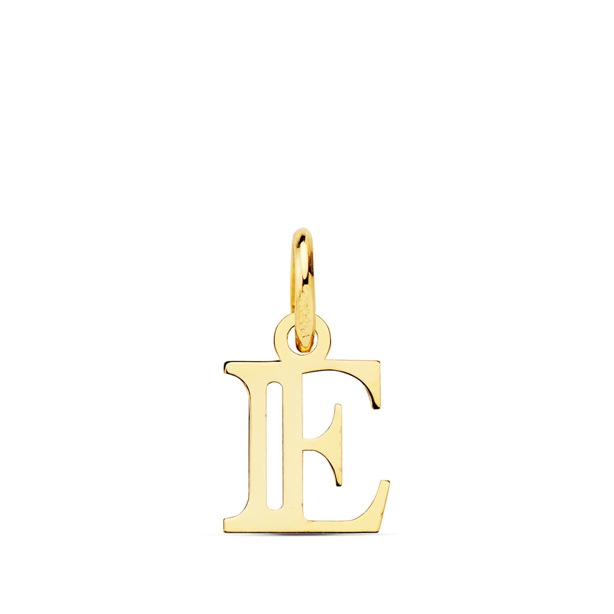 18K Yellow Gold Pendant Initial "e" 11X9 mm