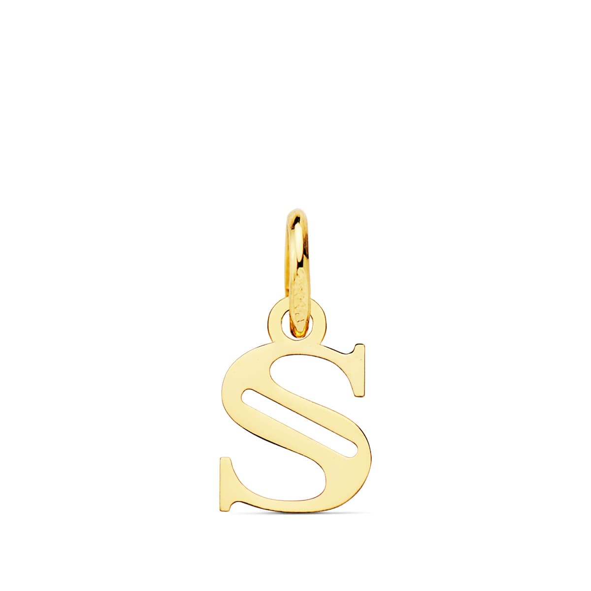 18K Gulguld Vedhæng Initial "s" 11X7 mm
