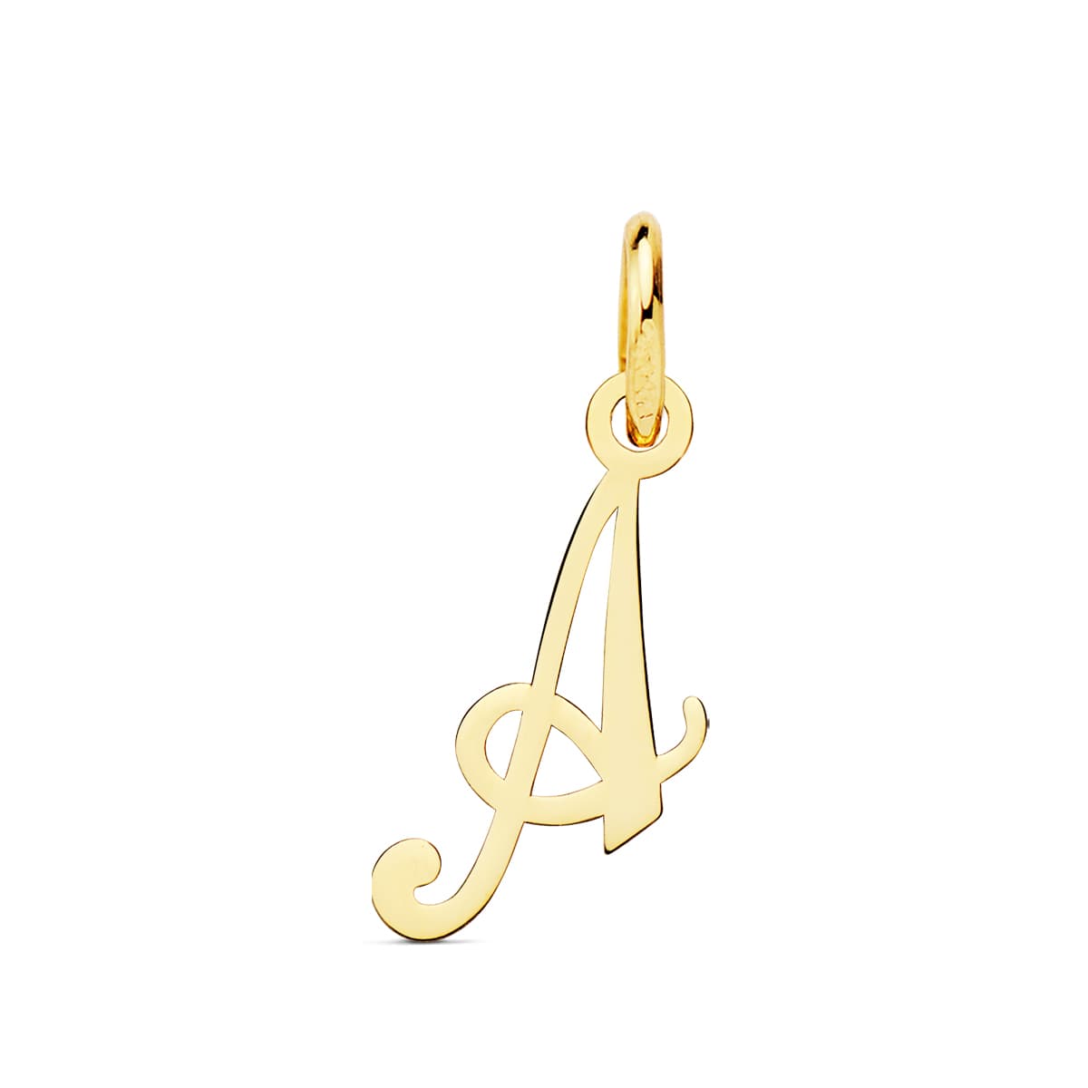 Pendentif Or Jaune 18K Initial "a" 14X7 mm