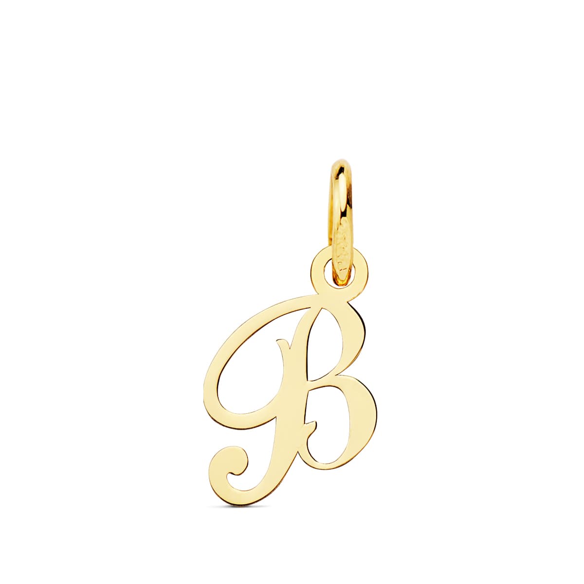 Pendentif Or Jaune 18K Initial "b" 11X10 mm