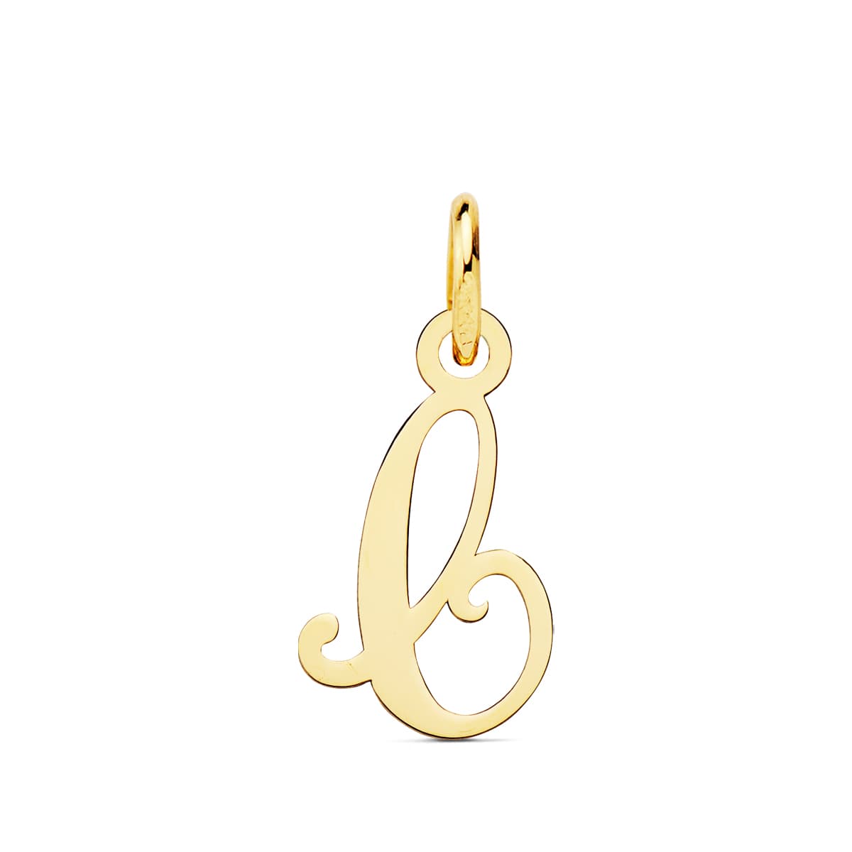 Pendentif Or Jaune 18K Initial "c" 15X9 mm
