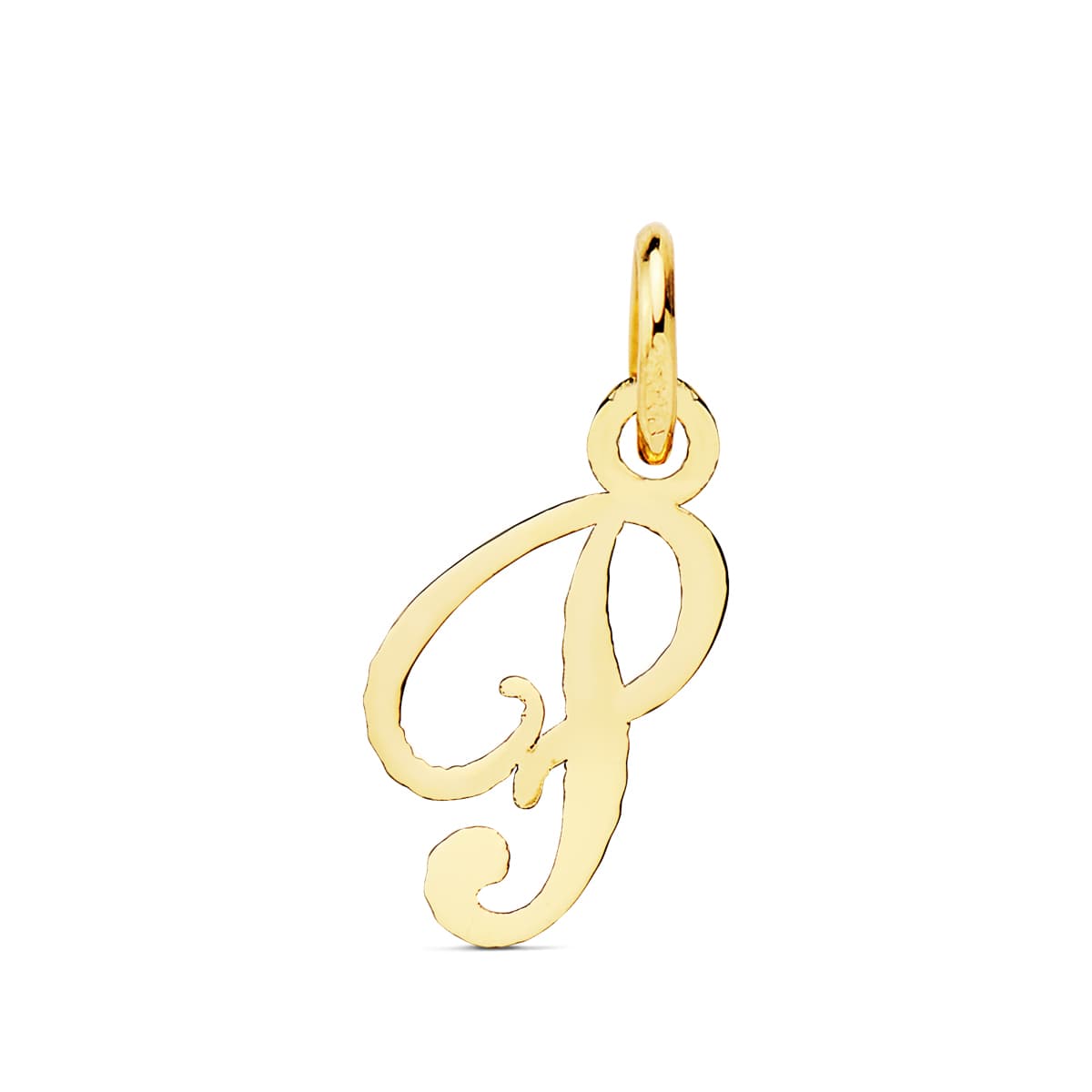 18K Gulguld Vedhæng Initial "p" 15X8 mm