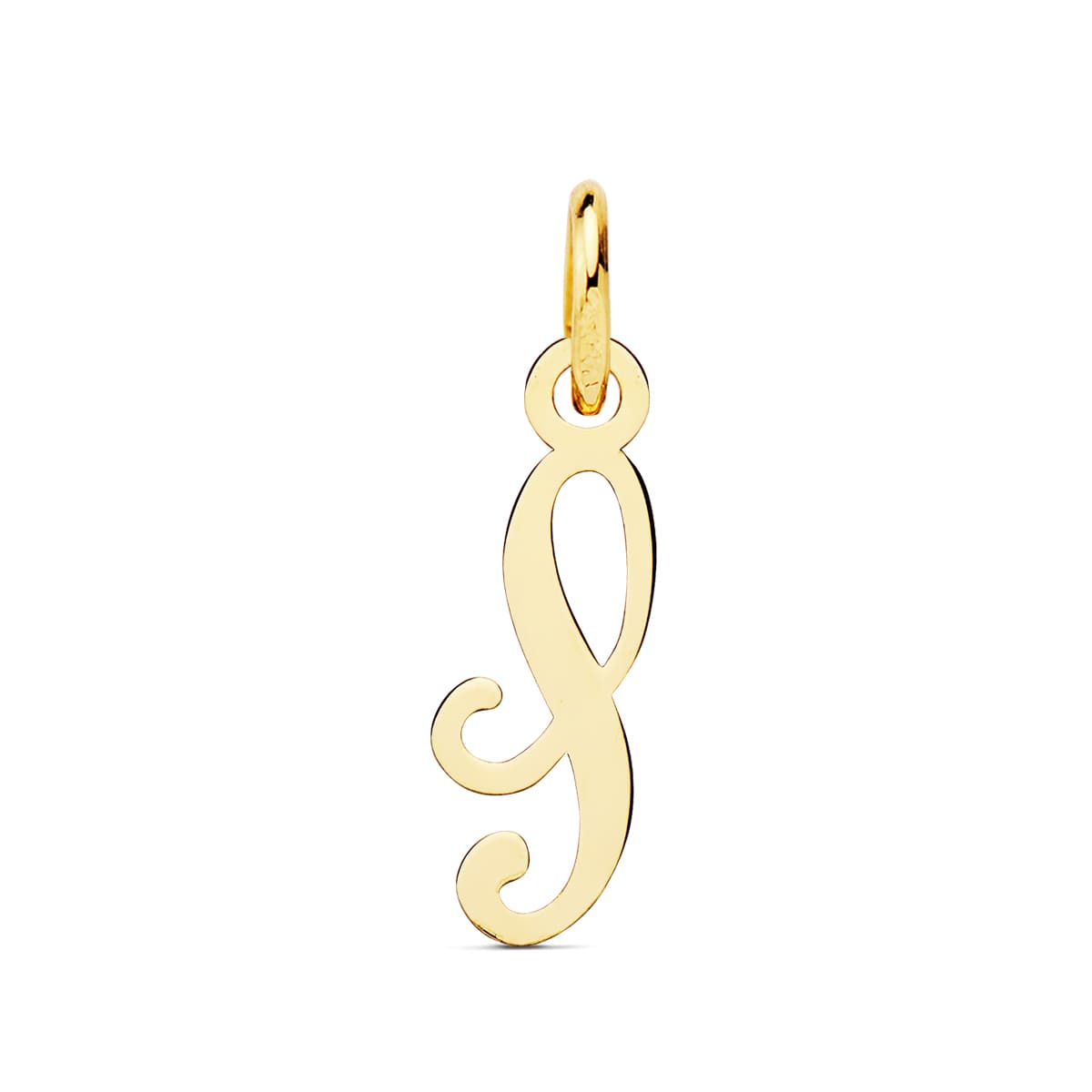 18K geelgouden hanger met initiële "s" 16X5 mm