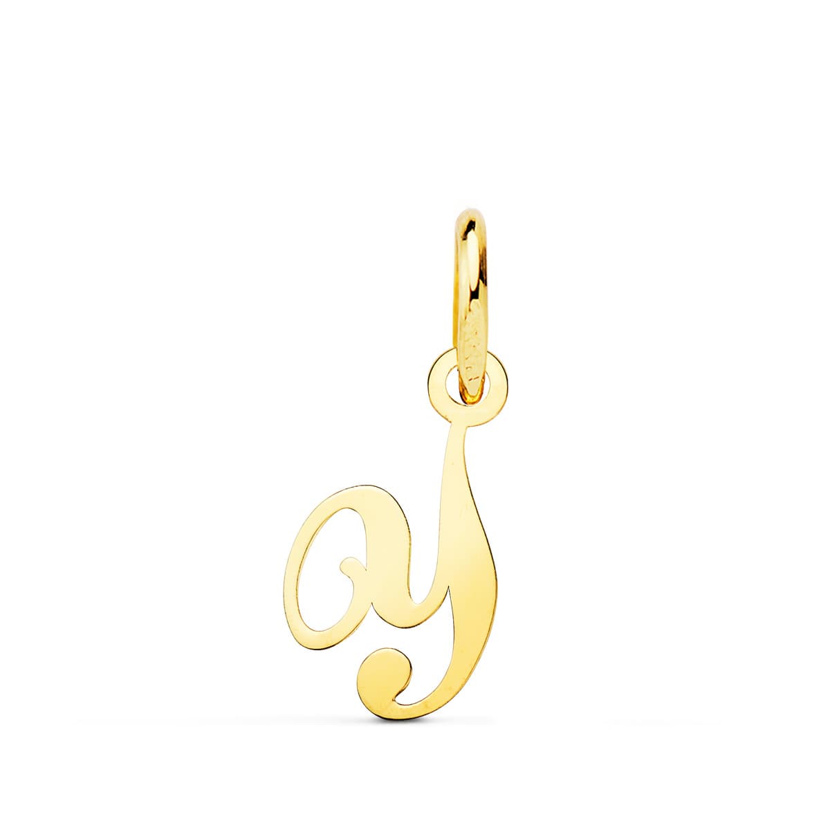 18K geelgouden hanger met initiële "y" 14X8 mm