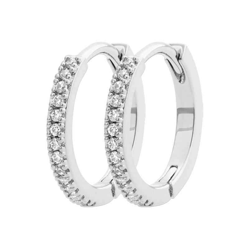 Créoles Zirconium – Argent | Azuline