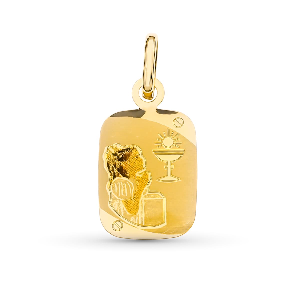 Chapelle Medalj 18K Guld Guld Emalj 20X12 mm