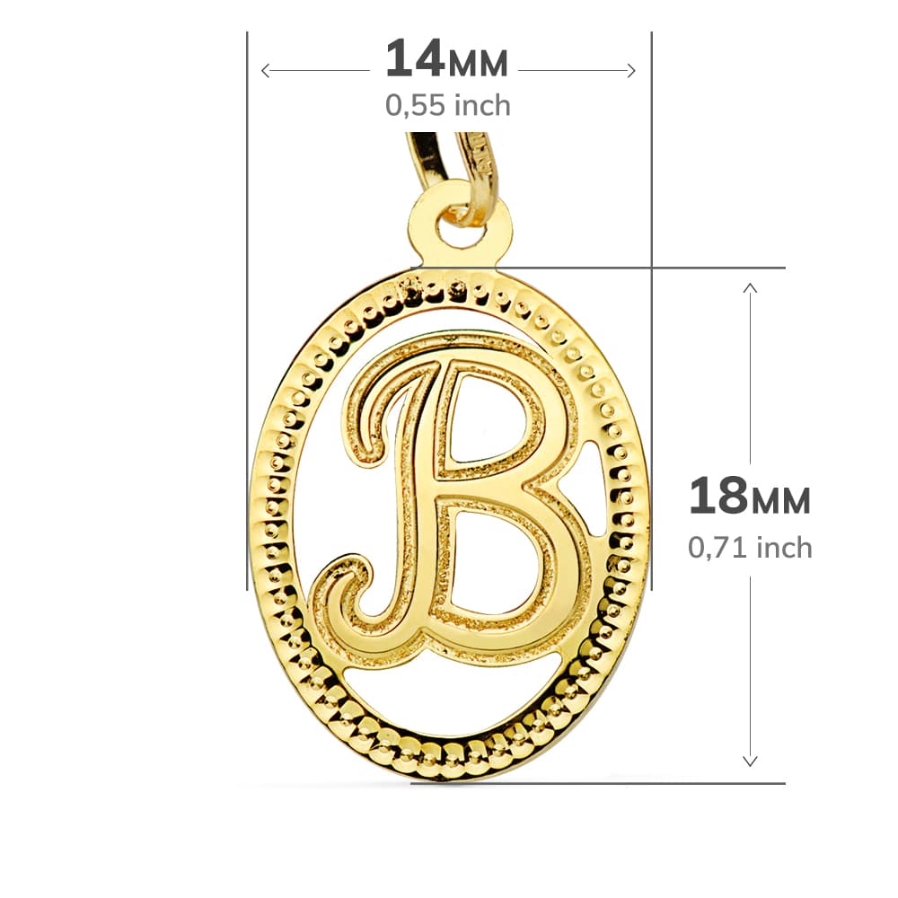 Initial Pendel 18K Initial B 21X14 mm