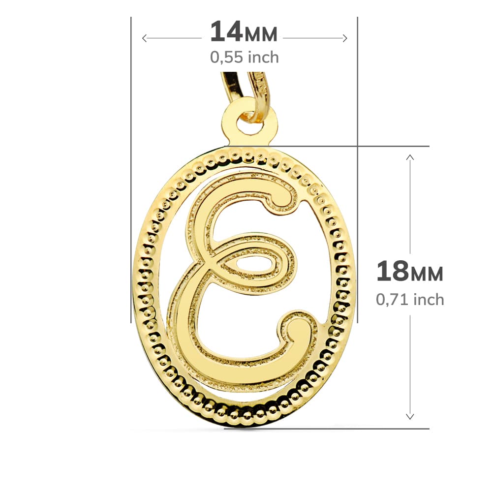 Initial Pendel 18K Initial E 21X14 mm