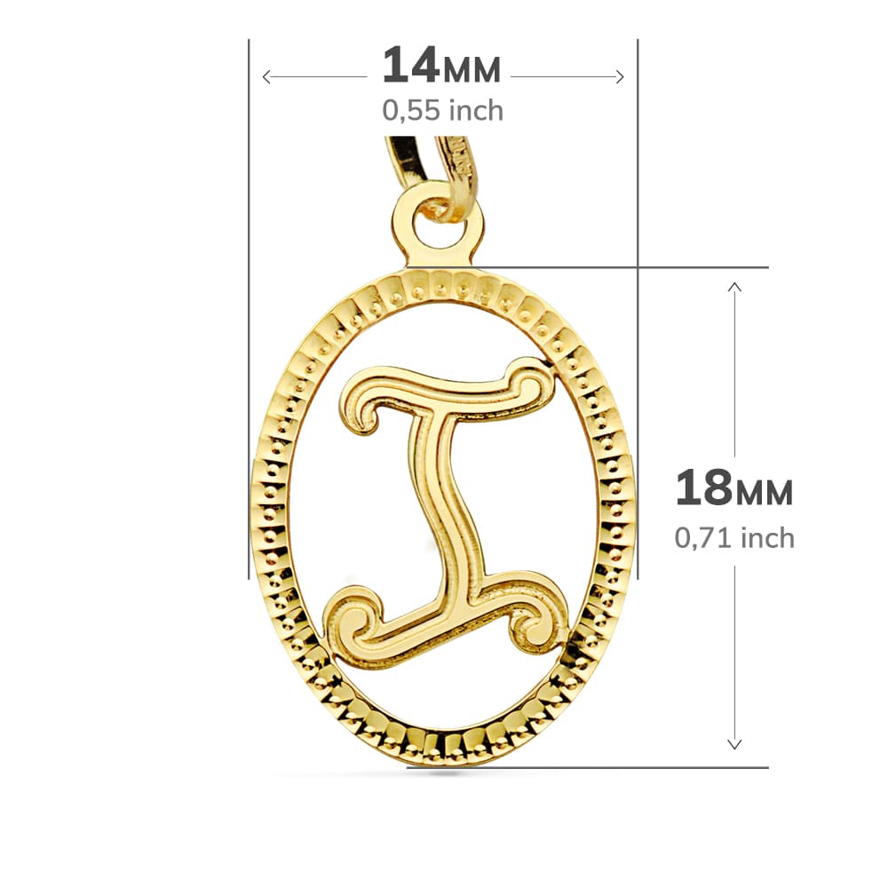 Initial Pendel 18K Initial I 21X14 mm