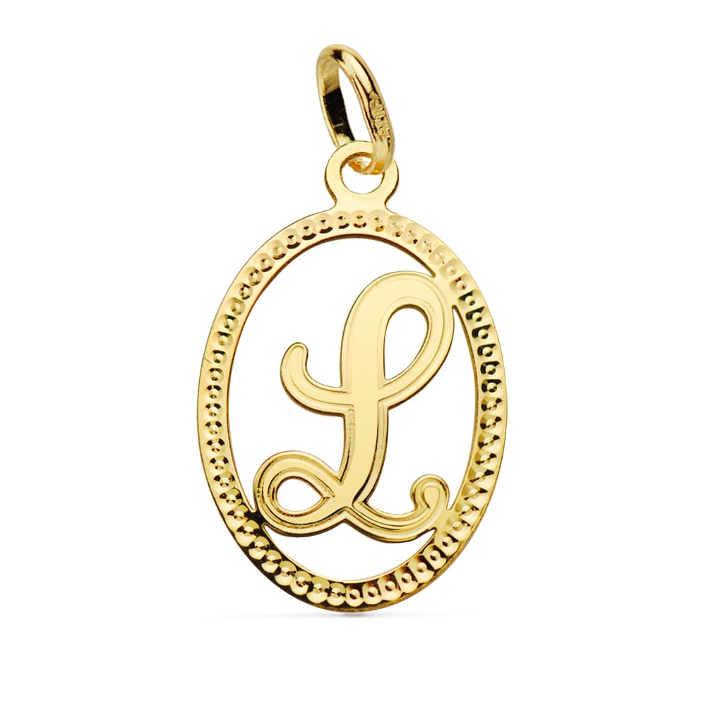 Initial vedhæng 18K Initial L 21X14 mm