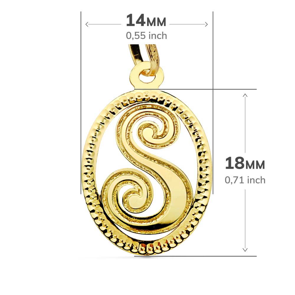 Initial Pendel 18K Initial S 21X14 mm
