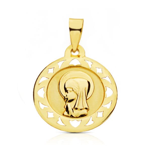 9K Virgin Child Medal 18 mm