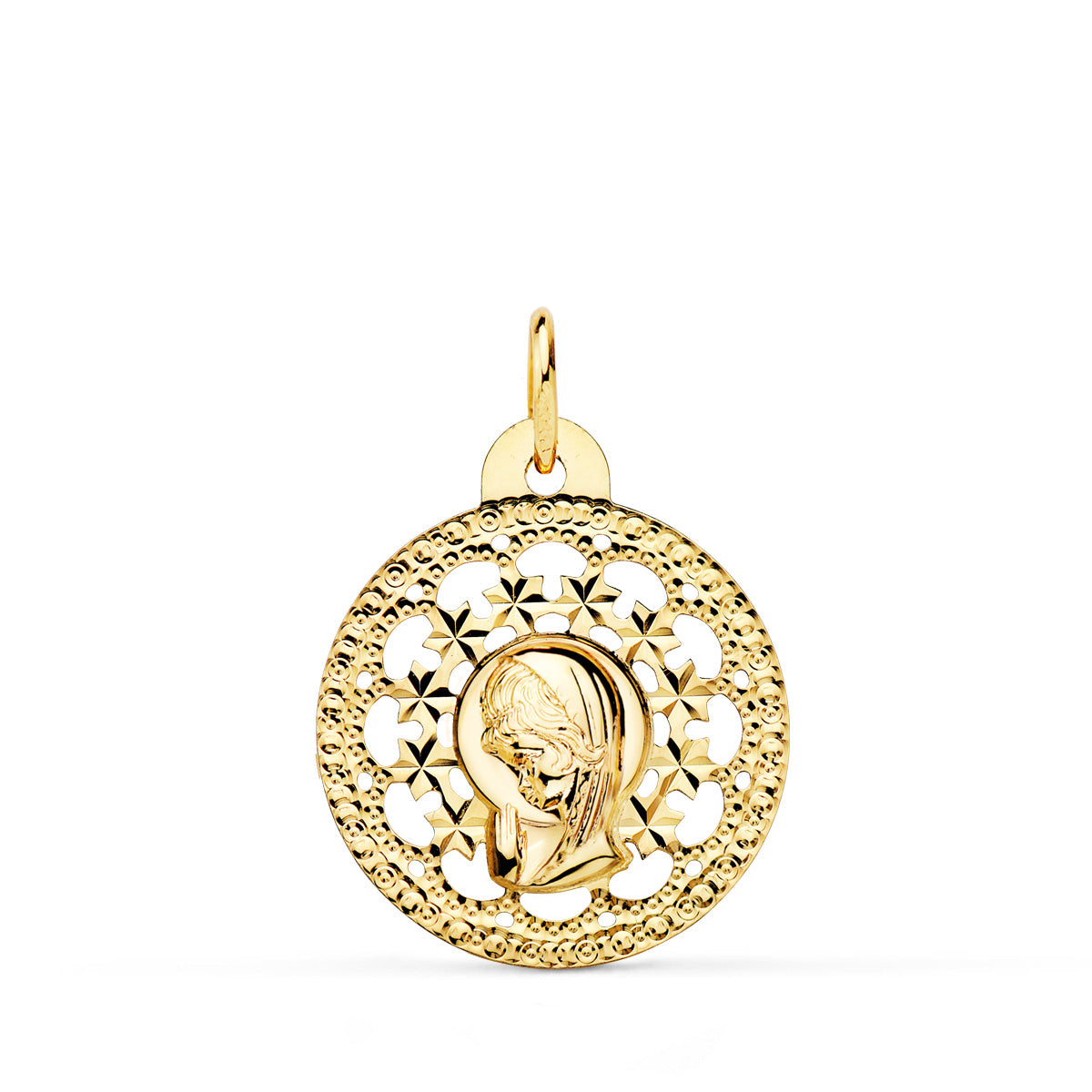 18K Virgin Girl Medal 23X20MM