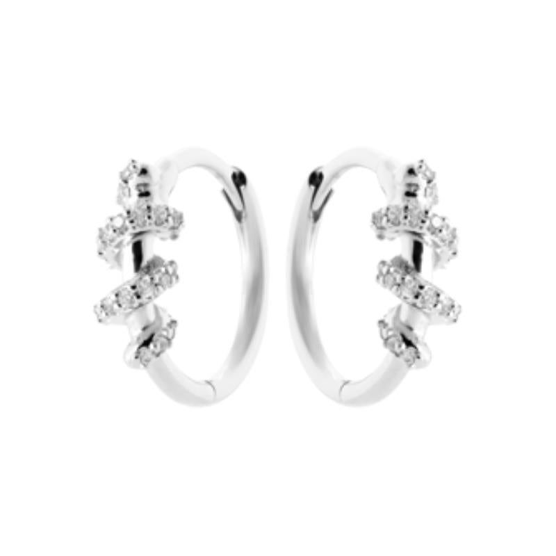 Créoles Spirale – Argent | Azuline