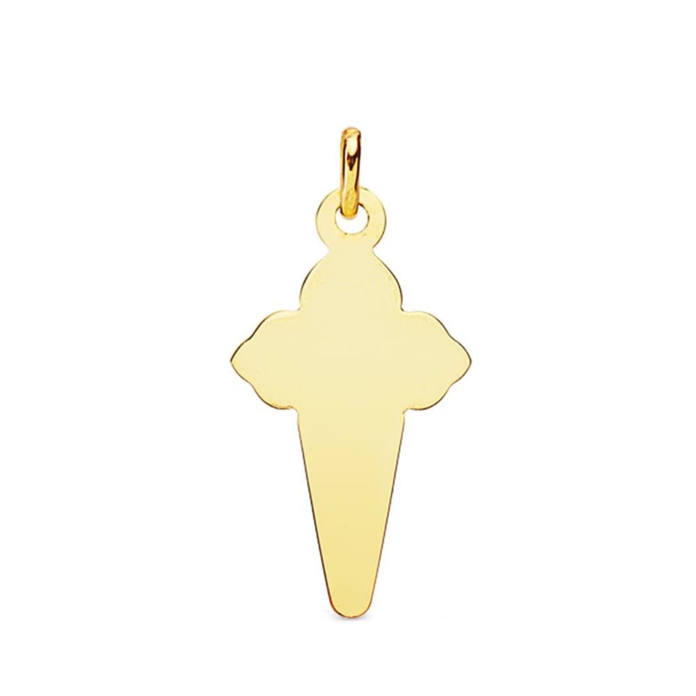 18K Croix Saint Jacques en Or Jaune