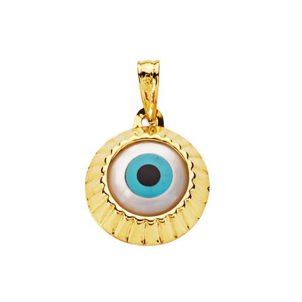 18K Altın Göz Kolye. 16X14mm
