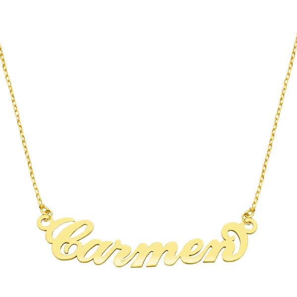 Colier din Aur Galben 18K Nume Personalizat 7 Litere Lant 45CM