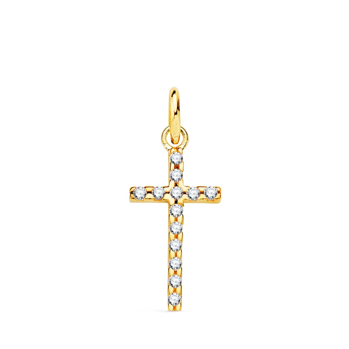 18K gult gull Cross anheng. 16X9 mm