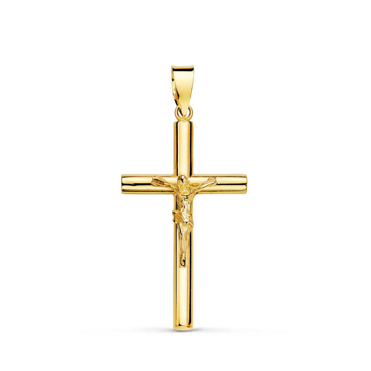 18K Croix avec Christ 26 X 15 X 2.5 mm