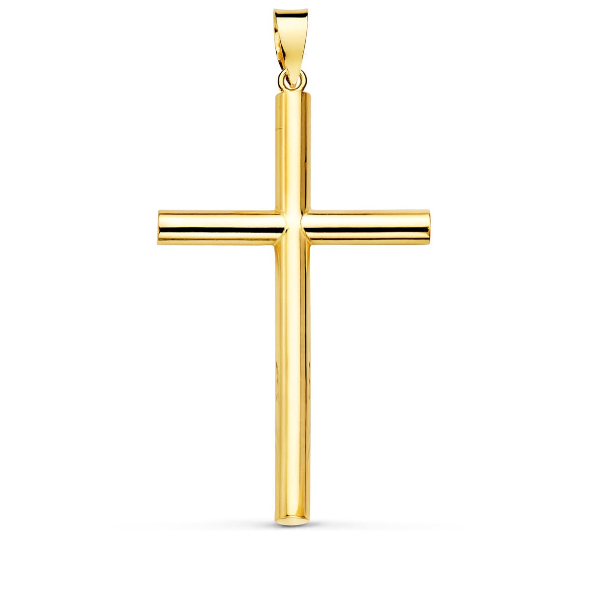 Cruce Hollow Aur Galben 18K 3 mm 35X22 mm