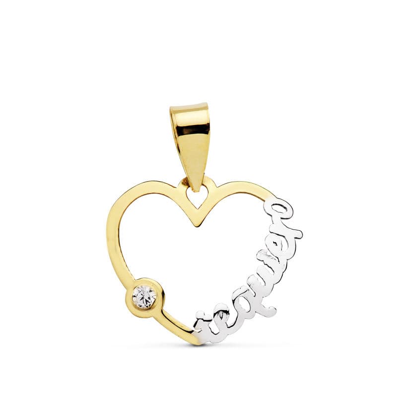 Tofarget 18K Heart "i Love You" anheng 16X15 mm