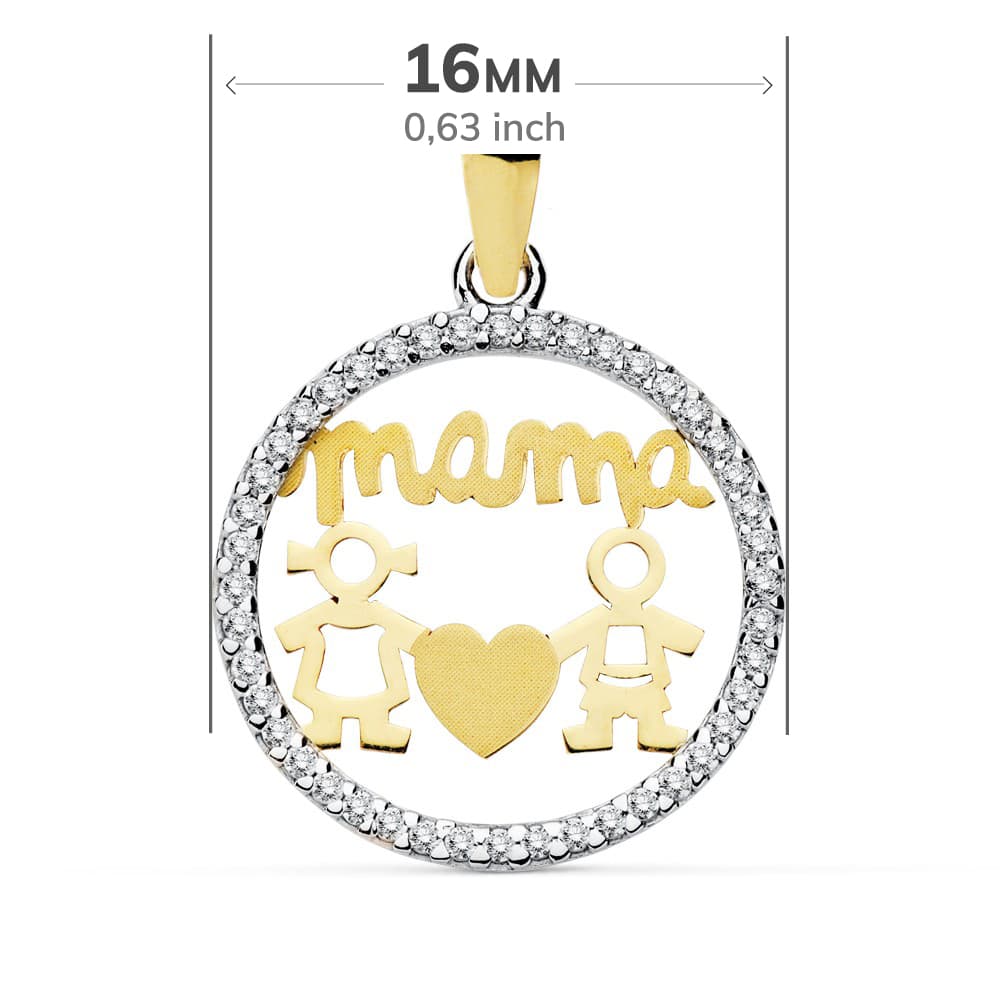 Pingente Menino Menina em Ouro 18K