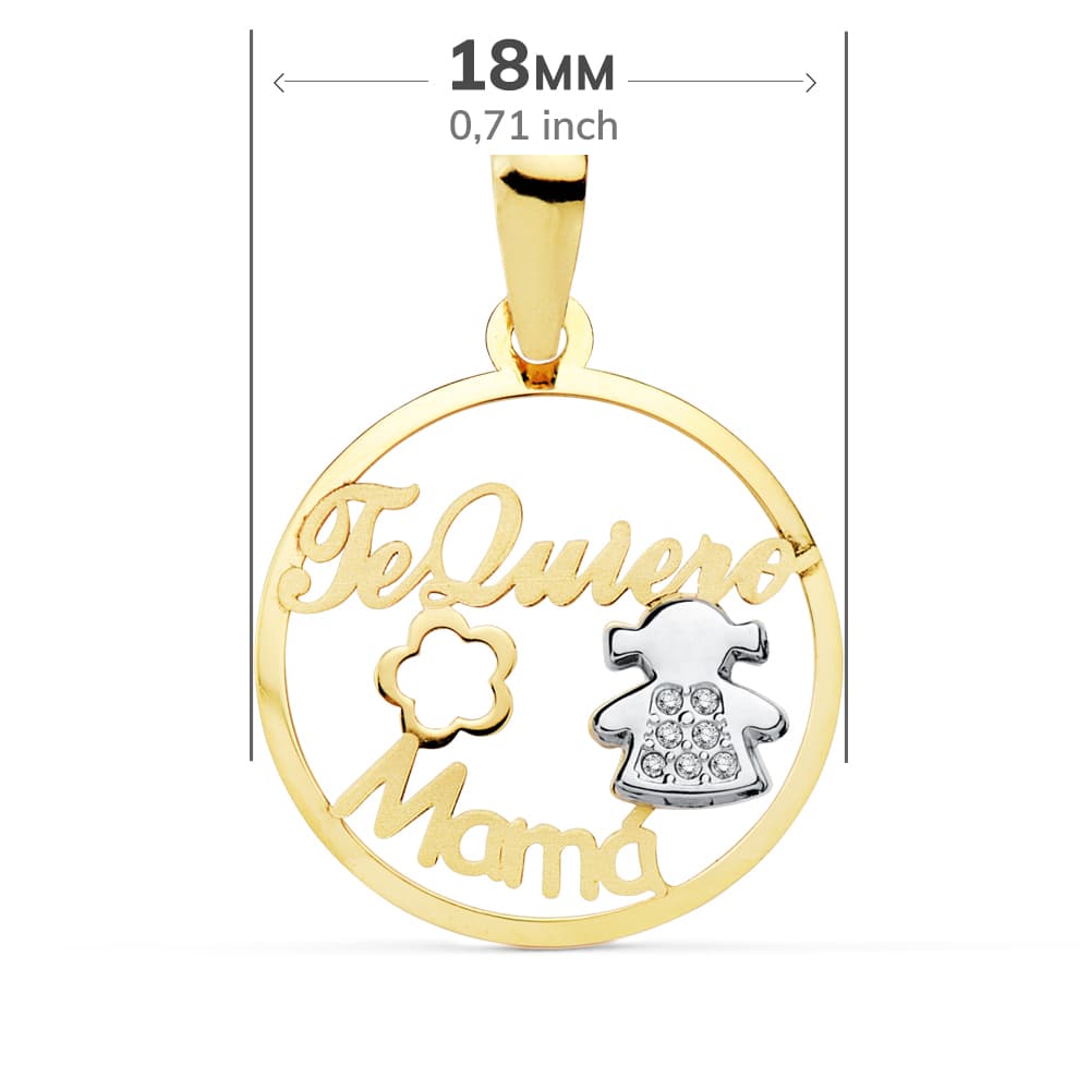 18K Pendentif Maman en Or