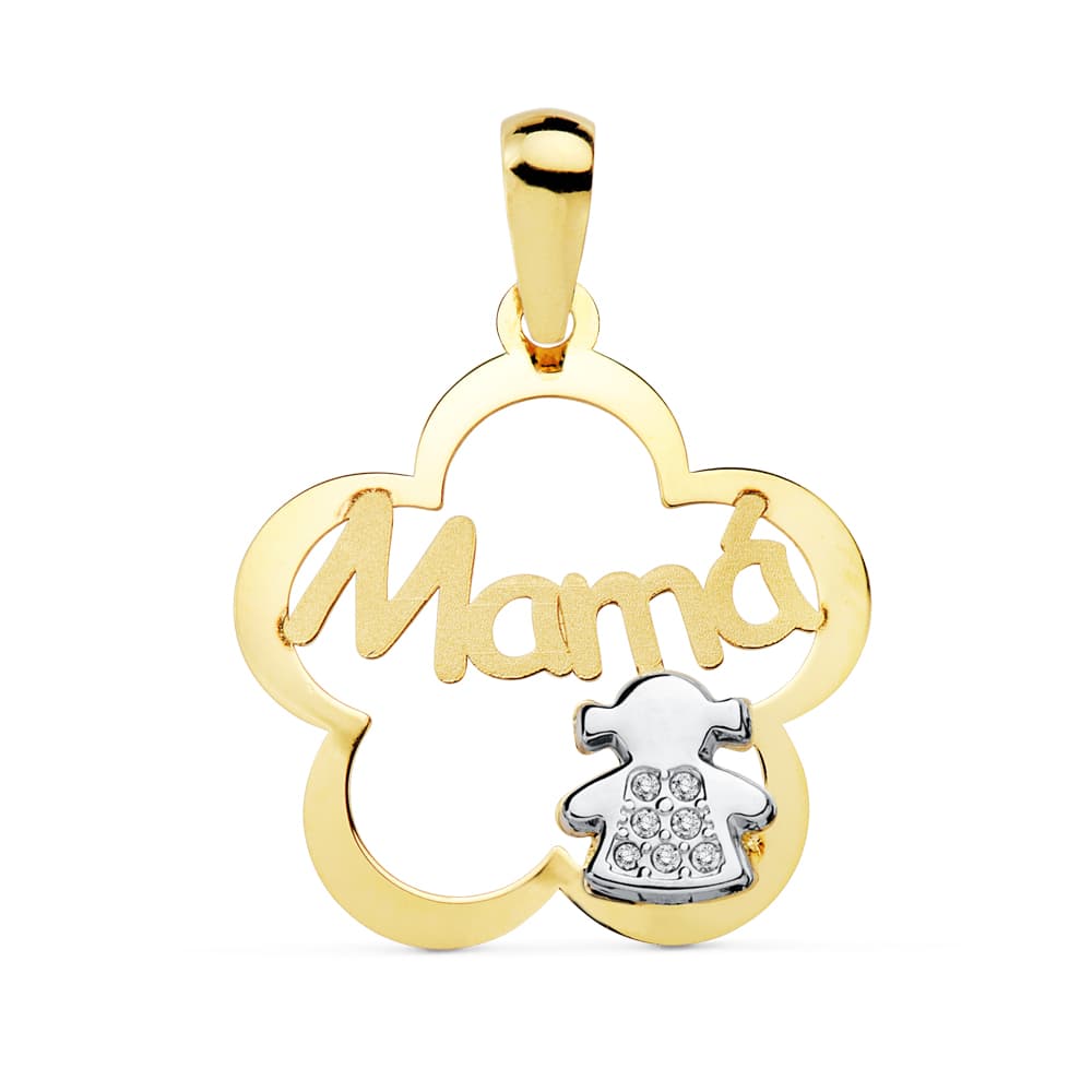 18K Pendentif Maman en Or