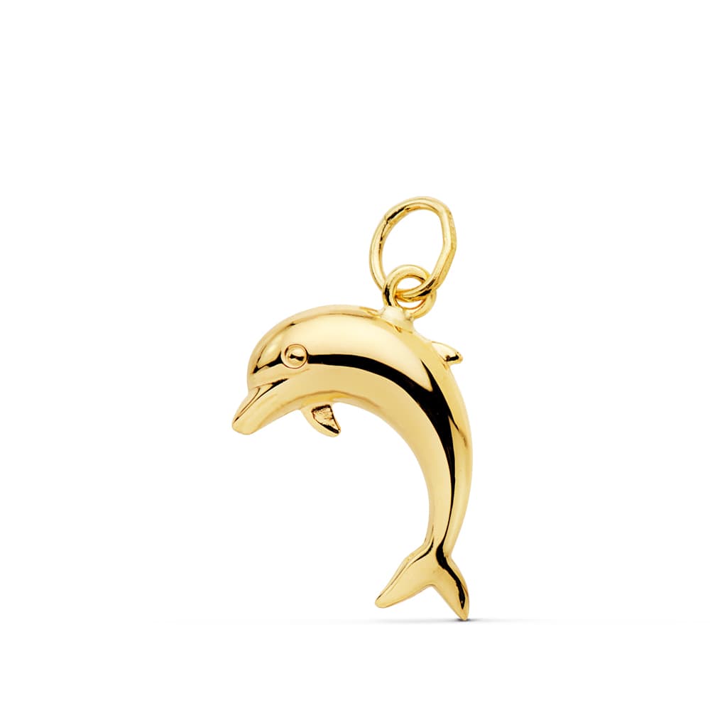 Gladde Dolfijn Hanger 18K Geel Goud 17X12 mm