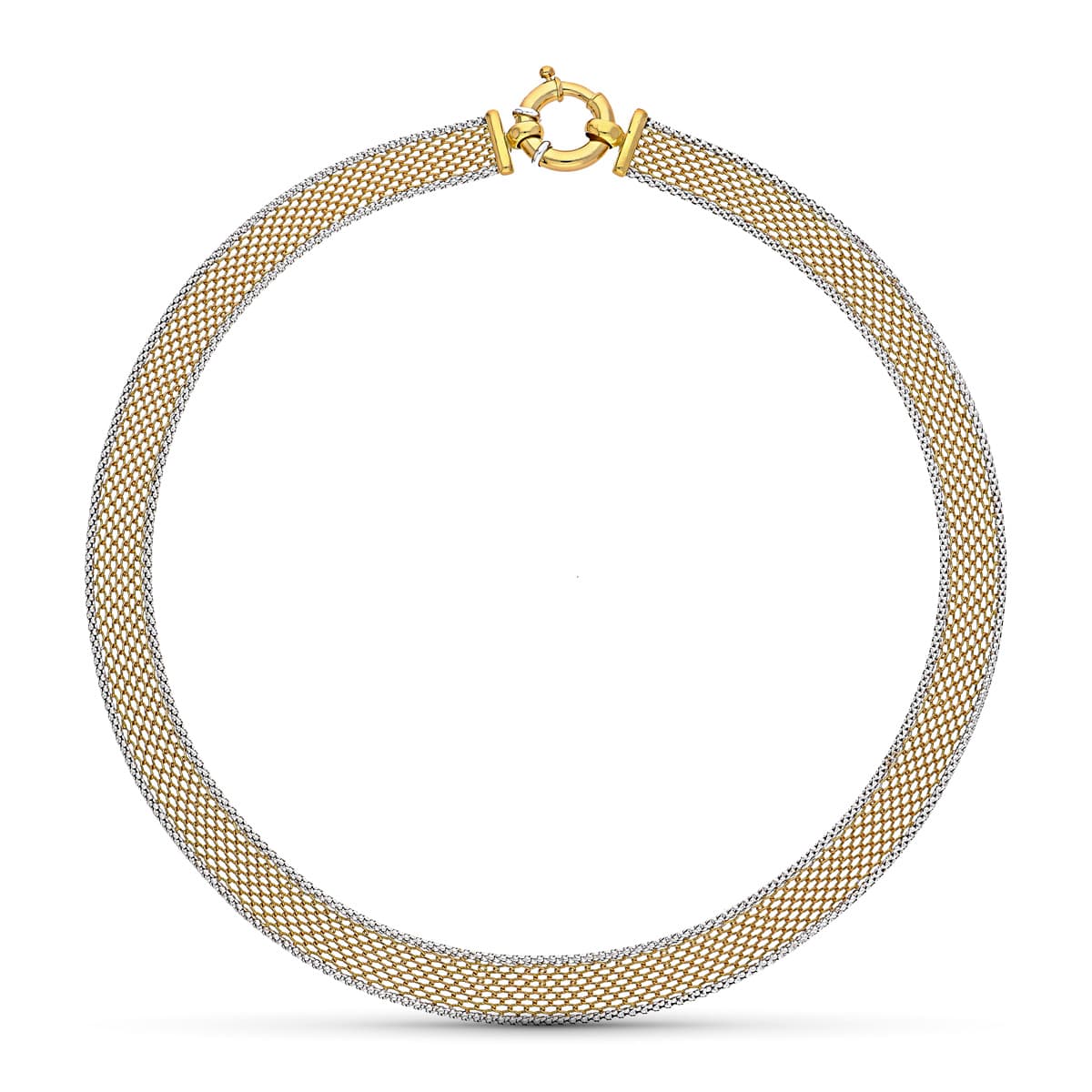 Colier din aur bicolor 18K 43 Cm