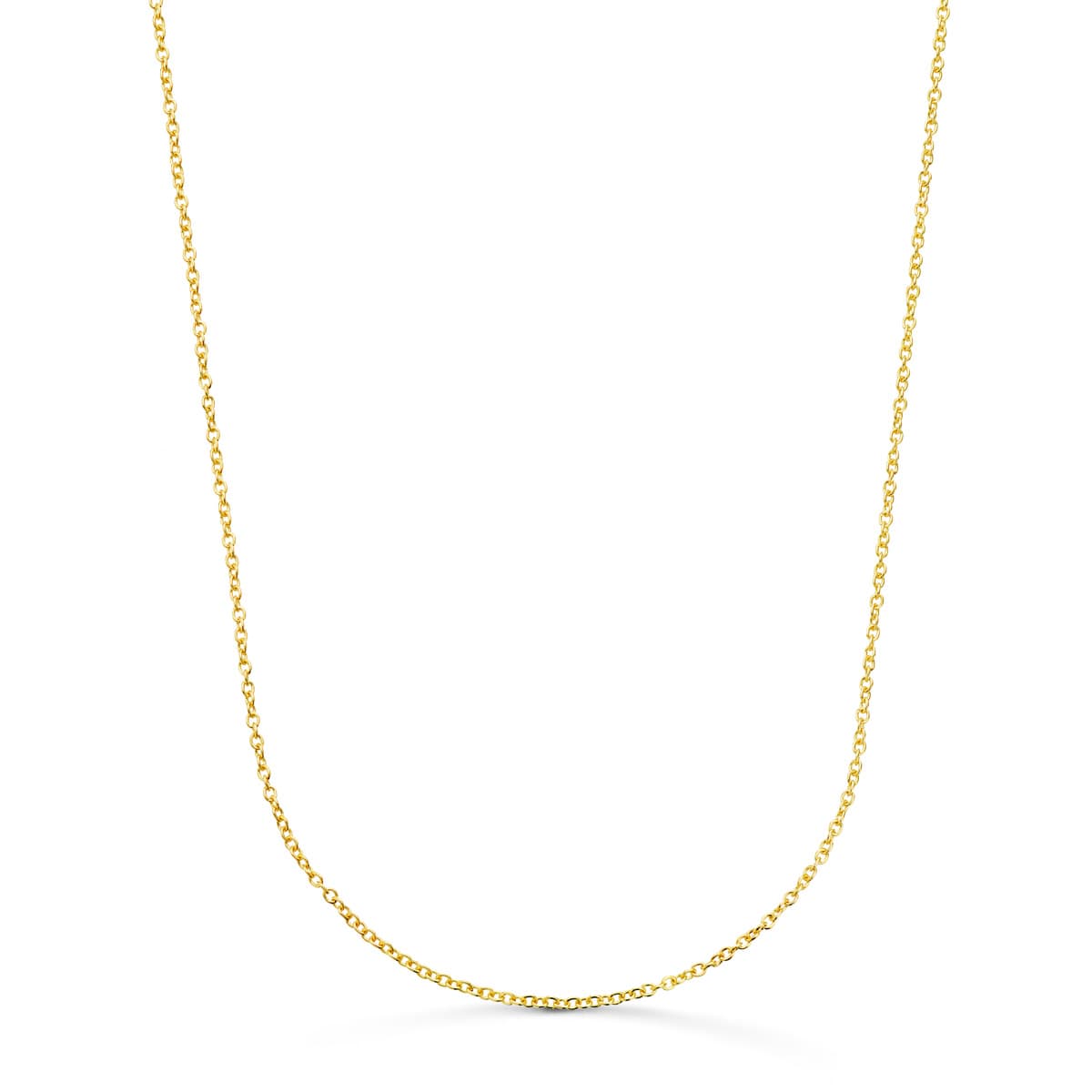 18K Solid Jaseron-kjede 1,2MM 50 Cm