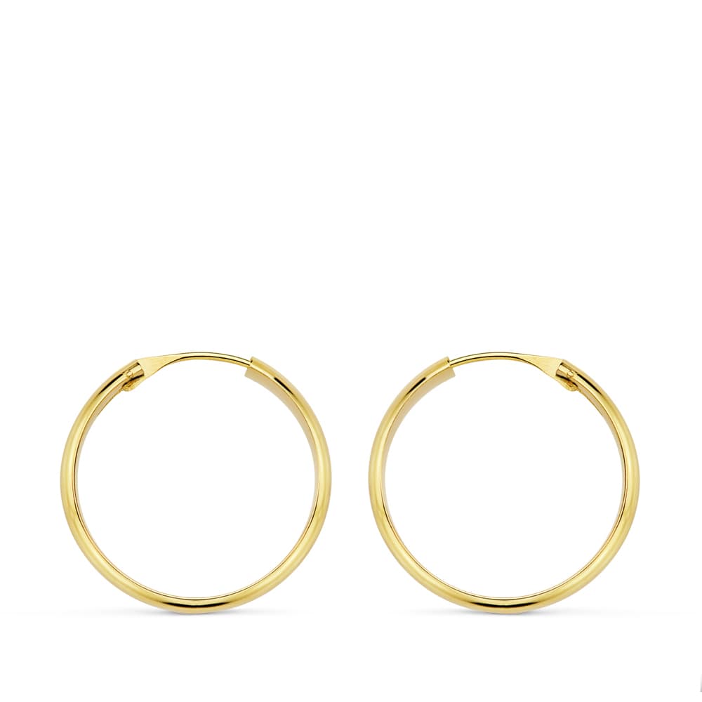 Lätta halvbågar i 18K gult guld 18X3 mm