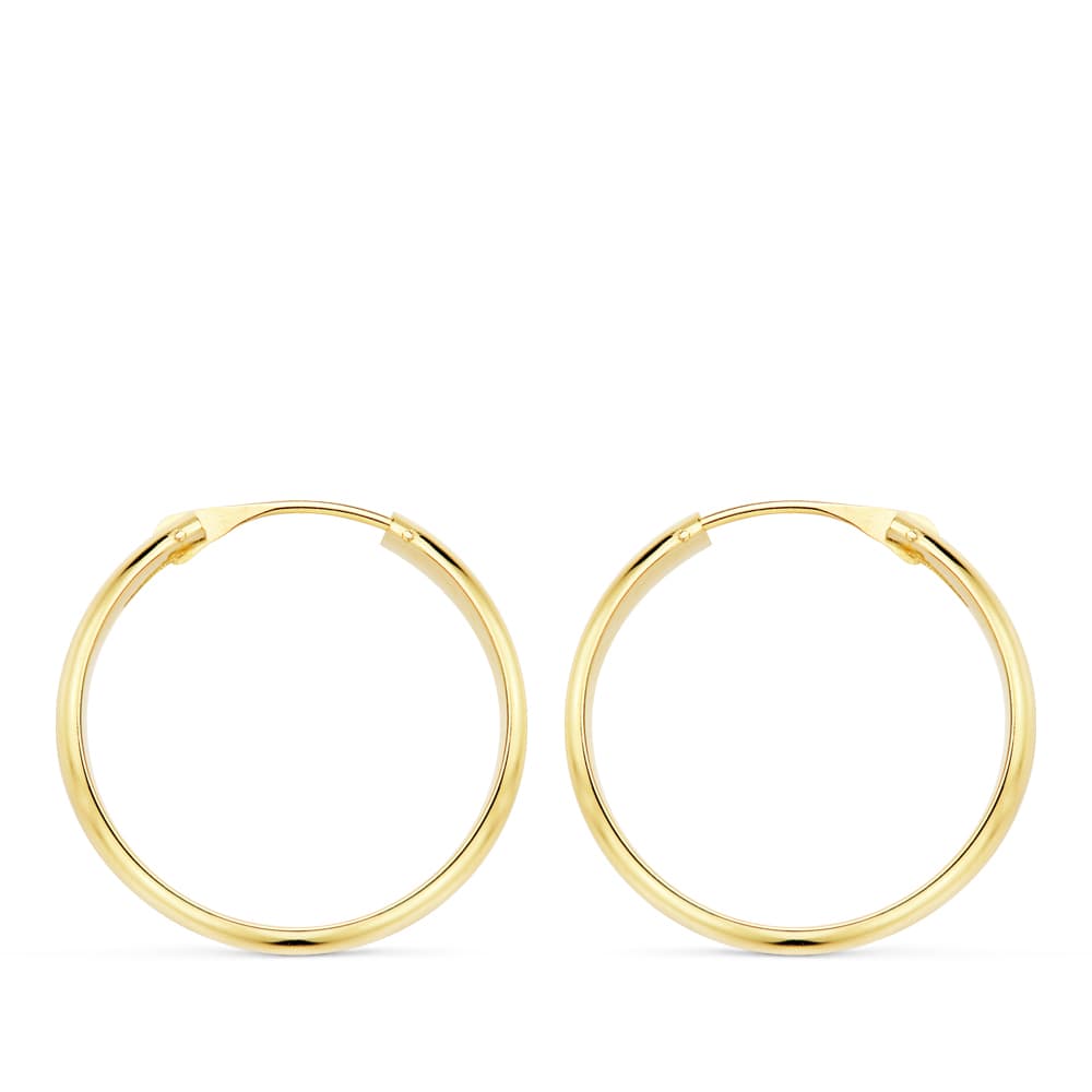 Lätta halvbågar i 18K gult guld 20X3 mm